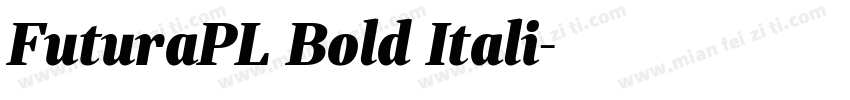 FuturaPL Bold Itali字体转换